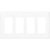 Decorator Wall Plate - White - 4 Gang Thumbnail