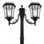 Solar Victorian Lamp Post with Double Lamp Head Thumbnail