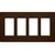 Decorator Wall Plate - Brown - 4 Gang Thumbnail