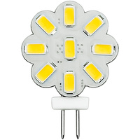 2.3 Watt - G4 Base LED Wafer - 230 Lumens - 3000 Kelvin - Halogen Color - Replaces 20 Watt Halogen - 12VDC