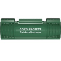Twist and Seal Cord Protect - 6.5 x 2 in. Cord and Plug Protector - Weather Resistant - Protection for Heavy Duty Cord Connections - Green