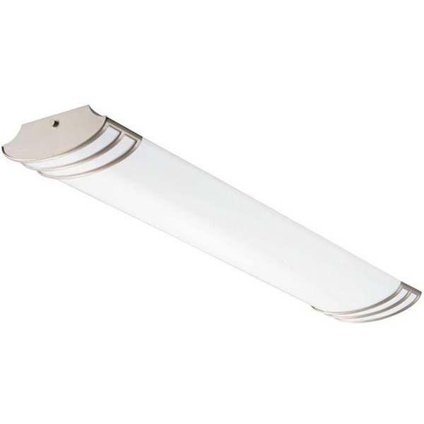 2 Lamp - F32T8 - 1x4 ft. - Fluorescent Linear Brushed Nickle