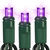 LED Mini Light Stringer - 25 ft. - (50) LEDs - Purple - 6 in. Bulb Spacing - Green Wire Thumbnail