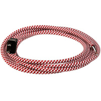 Rayon Covered Lamp Cord Set - Red and White - SVT/2 - 11 ft. Length - PLT Solutions 56-1810-72
