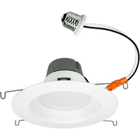 Natural Light - 1260 Lumens - 18 Watt - 3000 Kelvin - 5-6 in. Retrofit LED Downlight Fixture - Medium Base - 100 Watt Incandescent Equal - Stepped Baffle Trim - 90 CRI - 120 Volt - Green