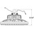 31,900 Lumens - 240 Watt - 4000 Kelvin - Round LED High Bay Fixture Thumbnail