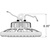 27,000 Lumens - 200 Watt - 5000 Kelvin - Round LED High Bay Fixture Thumbnail