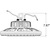 20,500 Lumens - 150 Watt - 5000 Kelvin - LED Round High Bay Fixture Thumbnail