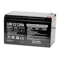 12 Volt - 12 Ah - F1 Terminal - UB12120 - AGM Battery - UPG D5744