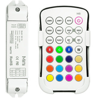 LED Controller and RF Remote for 12V or 24V Color Changing RGB LED Tape Light