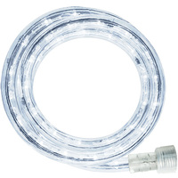 LED - 24 ft. - Rope Light - Cool White - 120 Volt - Includes Easy Installation Kit - Clear Tubing with Cool White LEDs - Signature LED-13MM-CW-24KIT