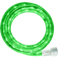 LED - 30 ft. - Rope Light - Green - 120 Volt - Includes Easy Installation Kit - Signature LED-13MM-GR-30KIT