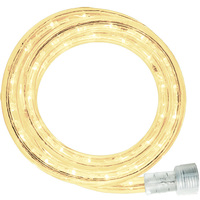 LED - 12 ft. - Rope Light - Warm White (Clear) - 120 Volt - Includes Easy Installation Kit - Signature LED-13MM-WW-12KIT
