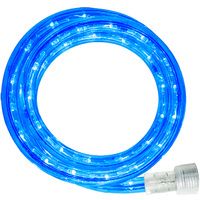 LED - 51 ft. - Rope Light - Blue - 120 Volt - Includes Easy Installation Kit - Clear Tubing with Blue LEDs - Signature LED-13MM-BL-51KIT