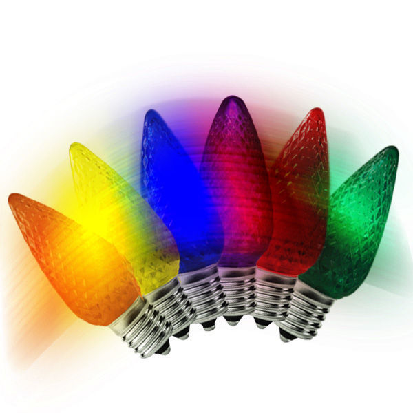 25 Pack - C9 - LED - Color Changing - Faceted Finish Image