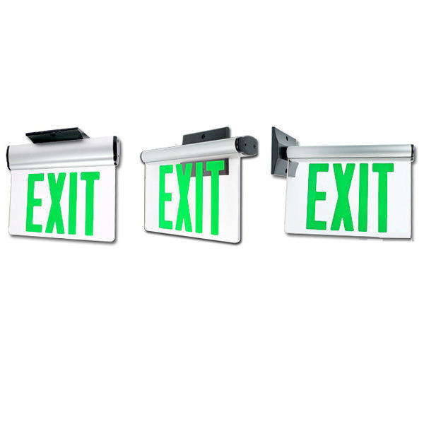 LED Exit Sign - Universal Edge-Lit - Green Letters Image
