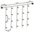 Christmas Icicle Lights - 150 Incandescent Bulbs - Green Wire - 10 ft. Length Thumbnail
