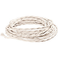 8 ft. - Rayon Antique Wire - Cream - 18 Gauge - Twisted Cord