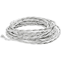 8 ft. - Rayon Antique Wire - Silver White - 18 Gauge - Twisted Cord