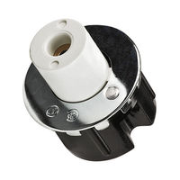 T8 or T12 Slimline - Plunger Lampholder - Single Pin Socket - Button Style - Snap-In Mount - Leviton 50-2670-99