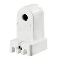 T8 or T12 Slimline - Stationary Lampholder - Single Pin Socket - Pedestal Style - Slide On Mount - Leviton 50-2765-99