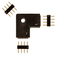 L-Shape Connector for 12 or 24 Volt LED Tape Light - (3) 4-Pin Connectors Included - FlexTec LCONNL4P