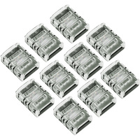 Strip-to-Strip Tape Light Connectors - 2-Pin - For reconnecting cut strips of Single Color Tape Light - 10 Pack