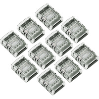 Strip-to-Strip Tape Light Connectors - 4-Pin - For reconnecting cut strips of RGB Tape Light - 10 Pack