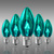 C9 - 7 Watt - Transparent Teal - Double Dipped - Incandescent Christmas Light Replacement Bulbs Thumbnail