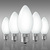 C9 - 7 Watt  - Opaque White - Incandescent Christmas Light Replacement Bulbs Thumbnail