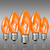C7 - 7 Watt - Transparent Amber - Incandescent Christmas Light Replacement Bulbs Thumbnail