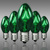C7 - Transparent Green - 5 Watt - Triple Dipped - Incandescent Christmas Light Replacement Bulbs Thumbnail