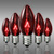 C7 - 5 Watt - Transparent Red - Triple Dipped - Incandescent Christmas Light Replacement Bulbs Thumbnail