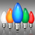 C7 - 5 Watt - Opaque Multi Color - Incandescent Christmas Light Replacement Bulbs Thumbnail