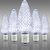 Cool White - LED C9 - Christmas Light Replacement Bulbs - Faceted Finish Thumbnail