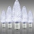 Cool White - LED C9 - Christmas Light Replacement Bulbs - Faceted Finish Thumbnail