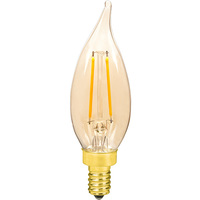 240 Lumens - 4 Watt - 2000 Kelvin - LED Chandelier Bulb - 40 Watt Equal - Candle Glow - Tinted - Candelabra Base - 120 Volt - Green Creative 98240