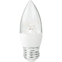 LED Chandelier Bulb - 4.5 Watt - 40 Watt Equal - Incandescent Match - 320 Lumens - 2700 Kelvin - Clear - Medium Base - 120 Volt - 90+ Lighting SE-350.042