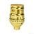 Short Medium Base Socket -  Keyless - Polished Brass Finish Thumbnail