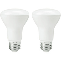 Natural Light - 525 Lumens - 6 Watt - 3000 Kelvin - LED BR20 Lamp - 50 Watt Equal - 90 CRI - 120 Volt - 2 Pack - Euri Lighting EB20-5000CEC-2