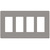 Decorator Wall Plate - Gray - 4 Gang Thumbnail
