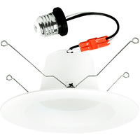 850 Lumens - 11 Watt - 2700 Kelvin - 5-6 in. Retrofit LED Downlight Fixture – Medium Base - 75 Watt Incandescent Equal - Stepped Baffle Trim - Dimmable - 93 CRI - 120 Volt - 90+ Lighting SE-350.059