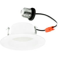 720 Lumens - 10 Watt - 2700 Kelvin - 4 in. Retrofit LED Downlight Fixture - Medium Base - 65 Watt Incandescent Equal - Stepped Baffle Trim - 93 CRI - 120 Volt - 90+ Lighting SE-350.055