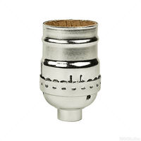 Medium Base Socket - Keyless Socket - Polished Nickel Finish - 1/8 in. Inside Diameter - 660 Watt Maximum - 250 Volt Maximum  - PLT D17