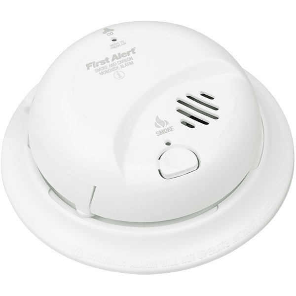 Smoke and Carbon Monoxide Alarm - Dual Ionization Sensor - Detects Flaming Fires and CO Hazard - 120V Wire-in with Battery Backup - Interconnectable - BRK SC9120B