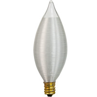 40 Watt - Spun Thread Satin White - Incandescent Chandelier Bulb - Bent Tip - Candelabra Base - 120 Volt - Satco S3404