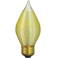 40 Watt - Spun Thread Satin Amber - Bent Tip - Incandescent Chandelier Bulb - Medium Base - 130 Volt - Bulbrite 431140