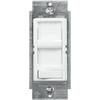 LED Dimmer - Rocker and Slide Switch - White - Single Pole/3-Way - Compatible with LED, Incandescent or Halogen - 120 Volt - Leviton 6674