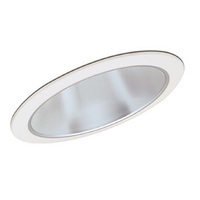 6 in. - Chrome Slope Ceiling Reflector with White Trim - Nora NTS-615C