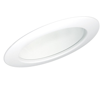 6 in. White Slope Ceiling Reflector with White Trim - Nora NTS-615W